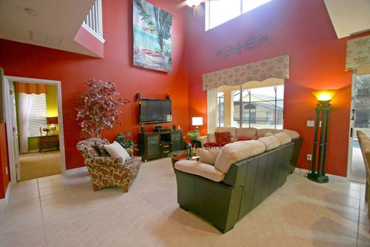 An Interior Living Room in a Home