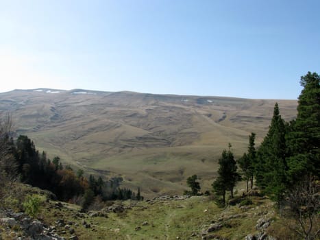 A plateau of Lago-Naki; the main Caucasian ridge