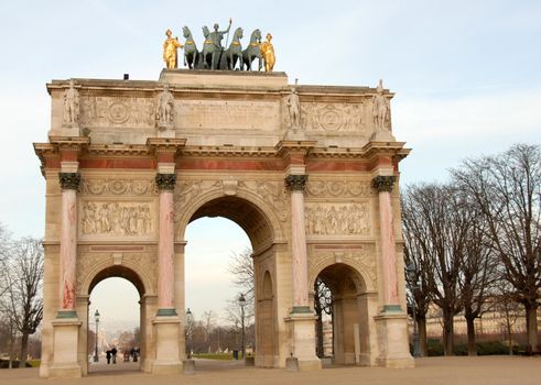 Arc de Triomphe du Caroussel, Paris, near the museum of Louvre