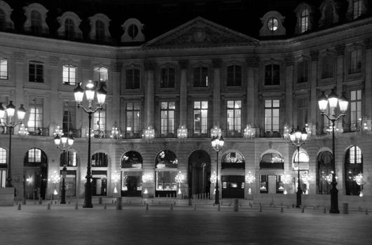 Place Vend�me, Paris, by night, with great lights