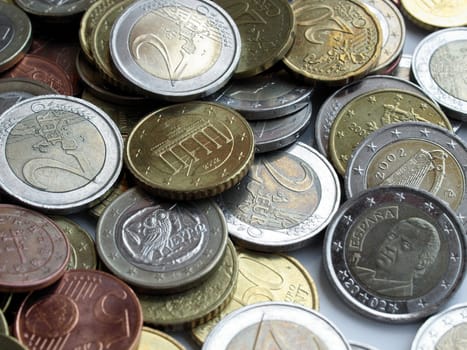 Background of Euro coins money (European currency)