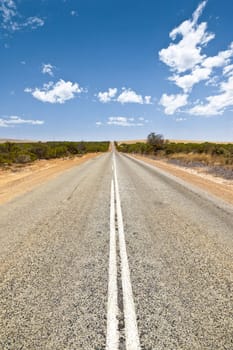 An image of a desert road in Australia