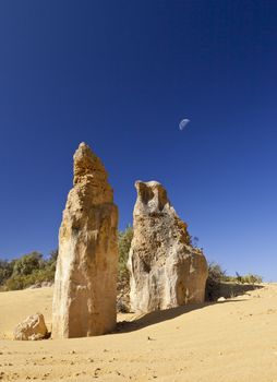 An image of the strange desert Pinnacles in Australia