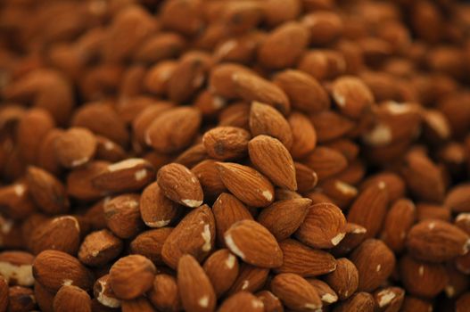 Tasty and Delicious Almonds ready to be eaten as healthy snack