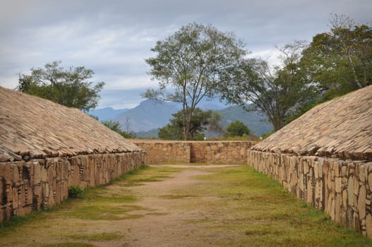 Ancient Stone Ball Court Game in Mexico