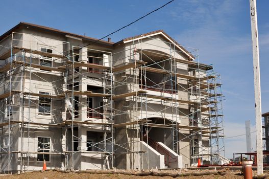 Modern Apartment Complex Under Construction