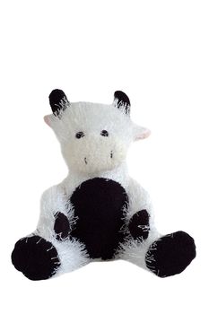 stuffed toy cow isolated on white