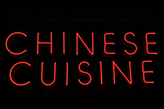 Chinese Food Cuisine Red Neon Sign