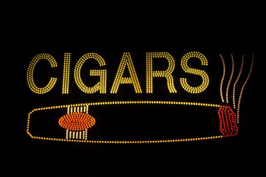 Cigar Neon Light Sign with Icon