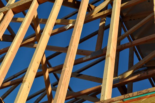 Construction Detail Close Up of Home being Built
