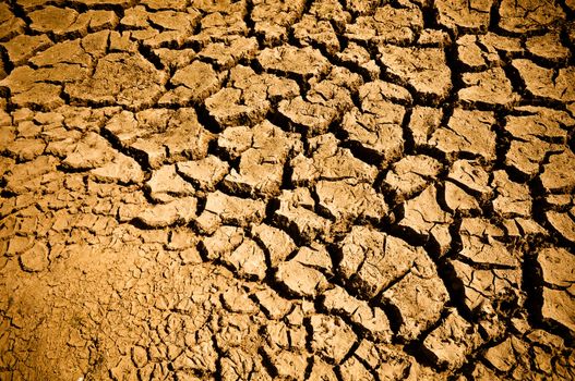 Cracked and Arid Ground Dry without water