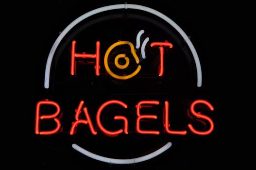 Hot Bagels Neon Light Sign
