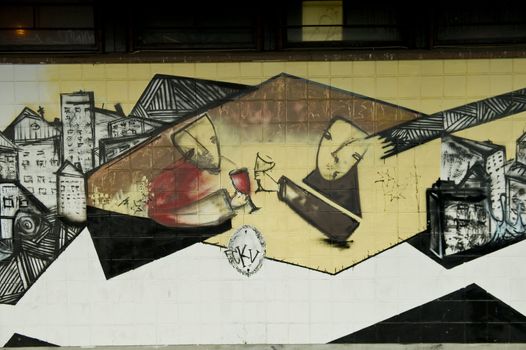 Wallpaper graffiti, taken in Helsinki, Finland
