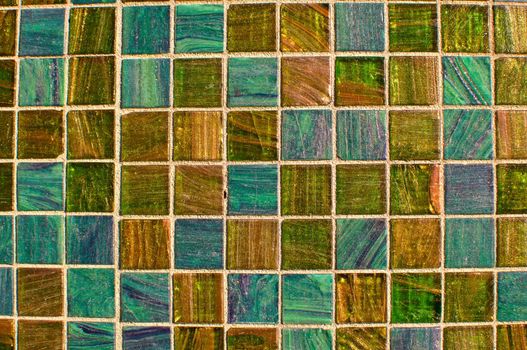 Blue and Green Multi Color Tile Mosaic that can be used as a background