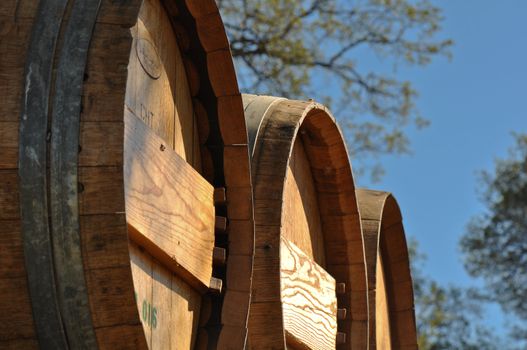 Barrel used to store vintage Wine