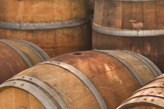 Barrel used to store vintage Wine