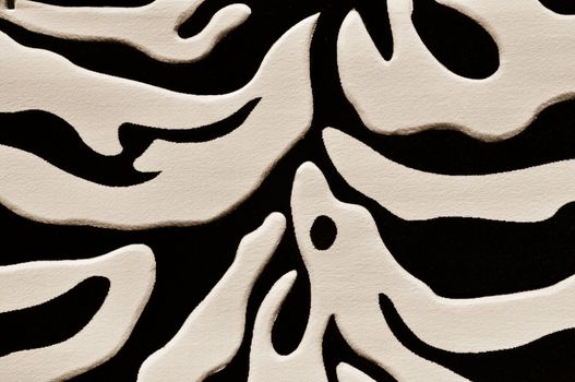 Zebra Print on a Rug or Carpet