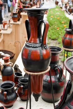 Traditional Romanian pottery festival, Cucuteni and Horezu ceramics.