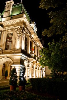 Roznovanu Palace by night - the actual Iassy City Hall, also called the "palace of the Belgrad kings" .