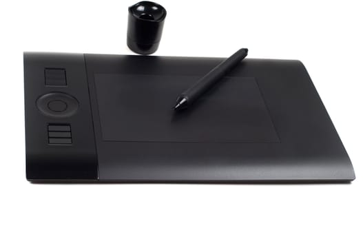 Shot of pen tablet isolated on white