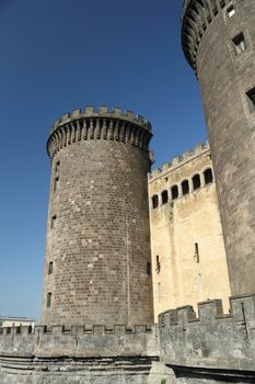 Exterior image of Castel Nuovo in Naples, Italy.