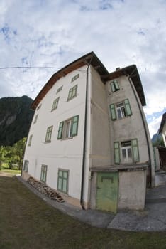 Typical House in the heart of Dolomites Mountains, Italy