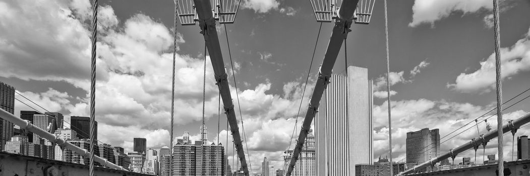 Road above Brooklyn Bridge, New York City