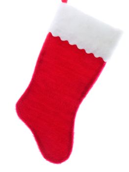 Christmas stocking isolated on white