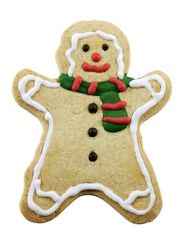 Gingerbread man isolated on a white background