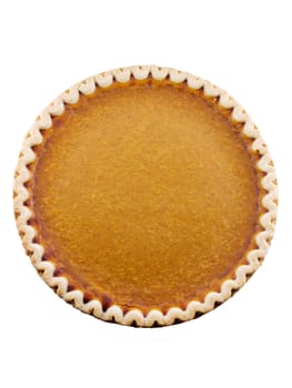 Pumpkin pie isolated on a white background