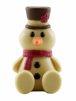 Candy christmas snowman isolated on a white background