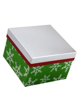 Christmas gift box isolated on a white background