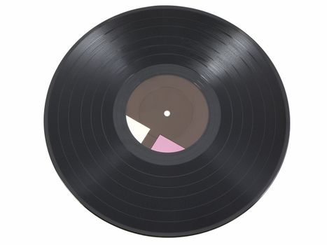 Vinyl record isolated on a white background