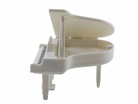 White grand piano isolated on a white background