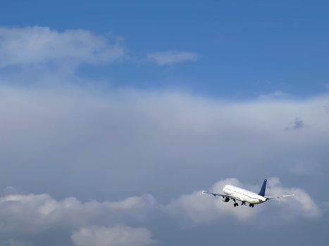 Civil aircraft taking off at an airfield in Malta