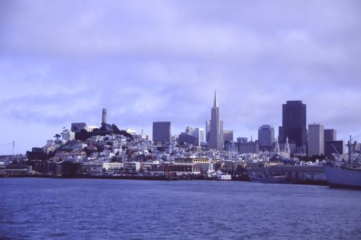 View of San Francisco cityscape fromn the other side of the bay.