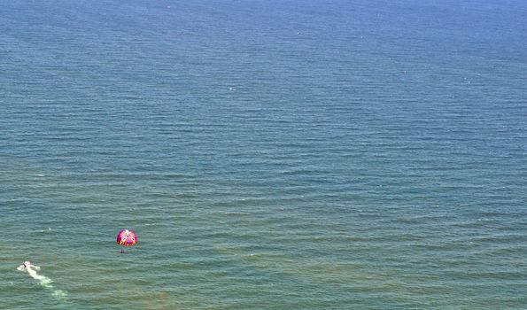 Parasailing on the ocean