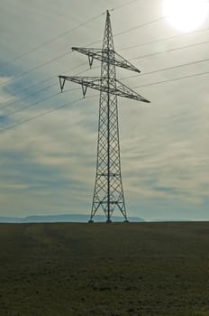 powerline in back-light