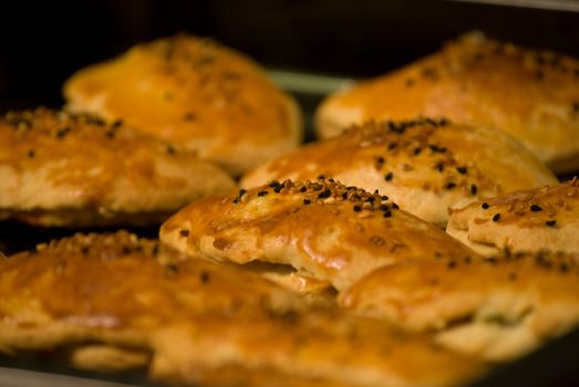 baked scones on a baking plate