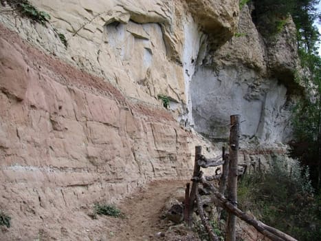 Greens, the Caucasian ridge, rocks; a relief; a landscape; a hill; a panorama; mountains, Caucasus; mountain; a slope