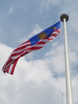 Malaysian flagpole in Merdeka square in Kuala Lumpur Malaysia