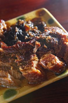 Chinese food, pork with preserved cabbage.