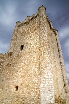 Castle in Spain, medieval building.