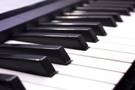 Piano Key close up shot for texture