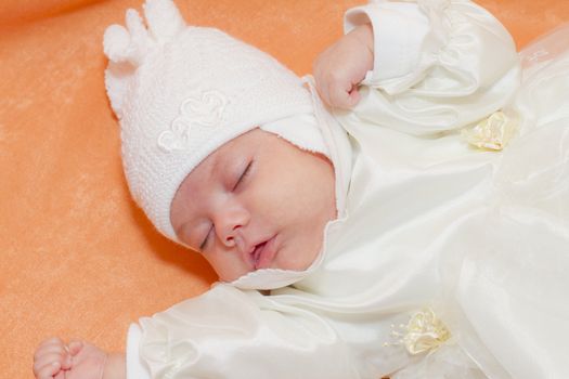 Baby sleeping in his bedroom