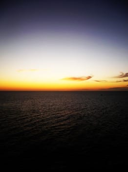 A view of the ocean and sky of Gran Canaria.