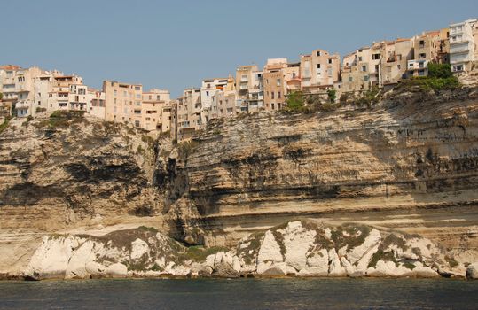 city of Bonifacio in Corsica in France