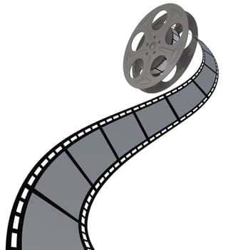 High quality filmstrip 3D render. Great for cinema concept. 