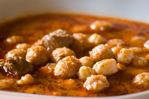 Lamb Meatballs Stewed with Chickpeas