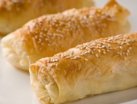 puff pastry with sesame seeds